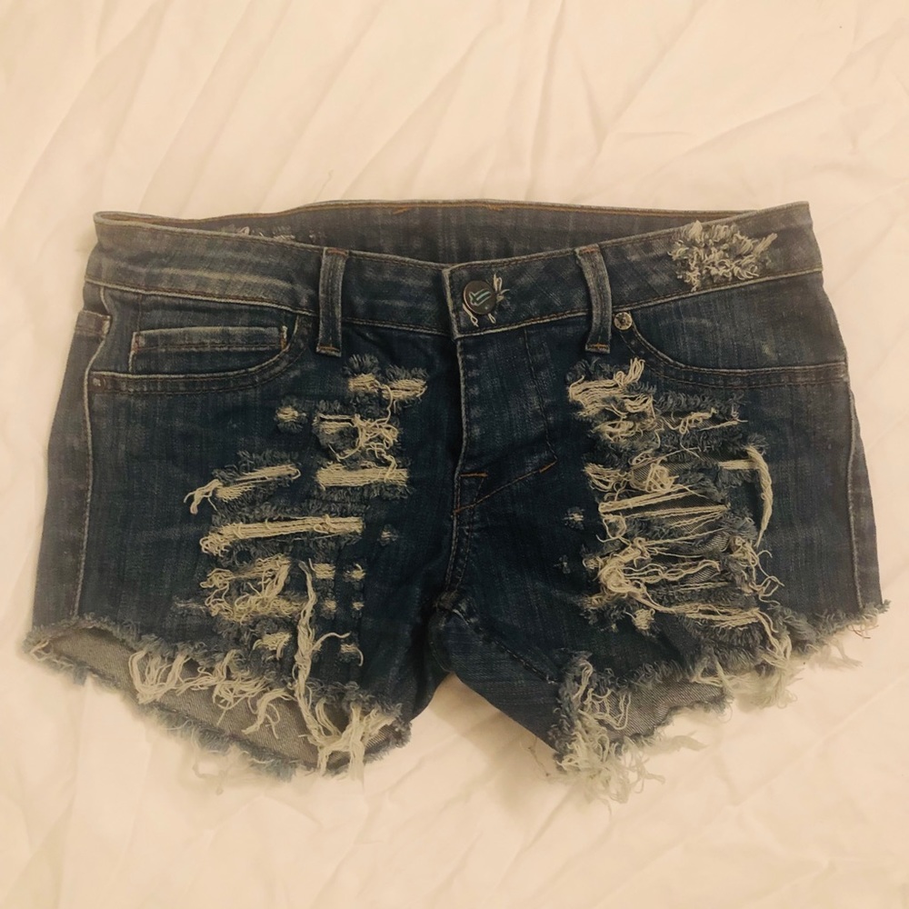 Cute Ripped Denim Jean Shorts